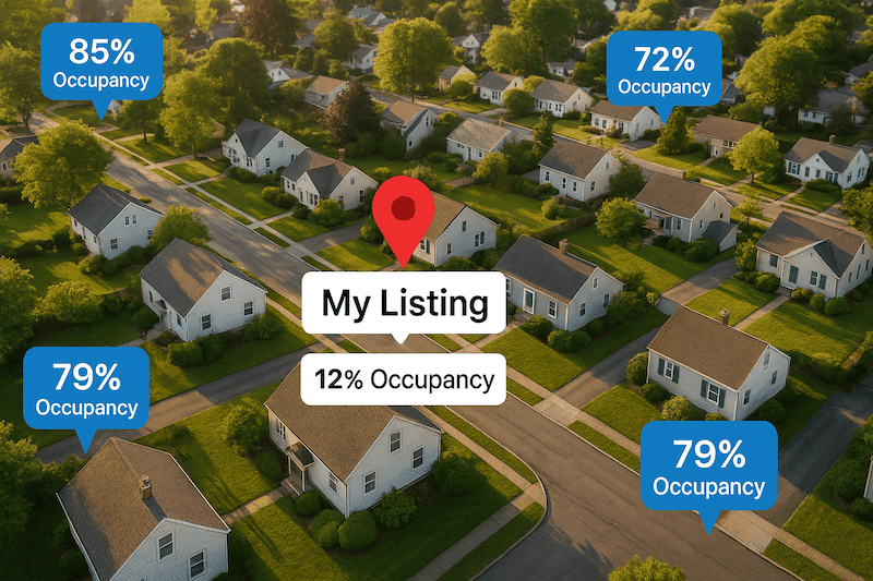 Market analysis showing competitor occupancy rates