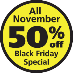 50% Off Black Friday Sale